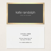 Bordure d'or moderne Gris de Charbon (Devant & derrière)