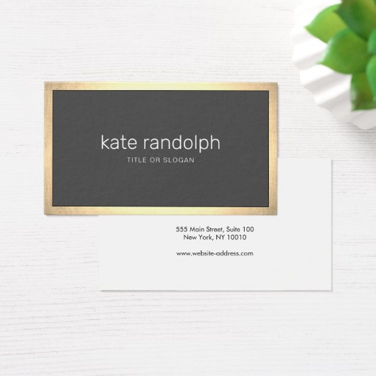 Bordure d'or moderne Gris de Charbon (Bureau)