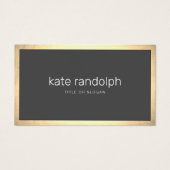 Bordure d'or moderne Gris de Charbon (Devant)