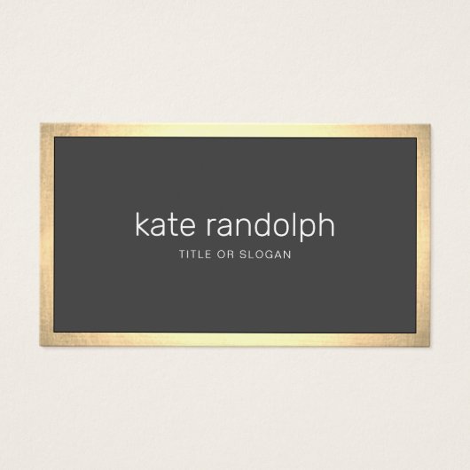 Bordure d'or moderne Gris de Charbon (Devant)