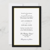 Bordure d'or noir Faire-part de mariage des deux p (Devant)
