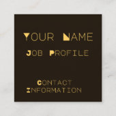 Bordure d'or sur le Carte de visite de police noir (Dos)