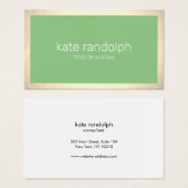 Bordure d'or vert Lime moderne simple (Devant & derrière)