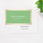 Bordure d'or vert Lime moderne simple (Bureau)