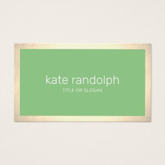 Bordure d'or vert Lime moderne simple (Devant)