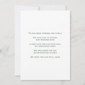 Bordure dorée verte changer la carte de date (Dos)