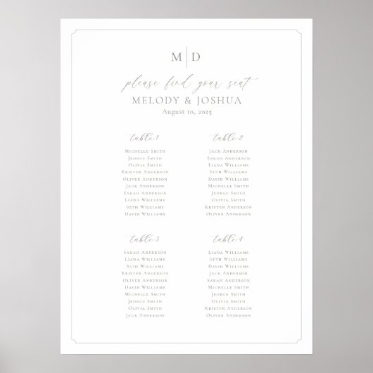 Bordure du tableau de siège Monogramme 4 (Devant)