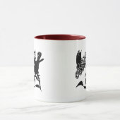 Bordure en détresse - Mug à 2 côtés (Centre)