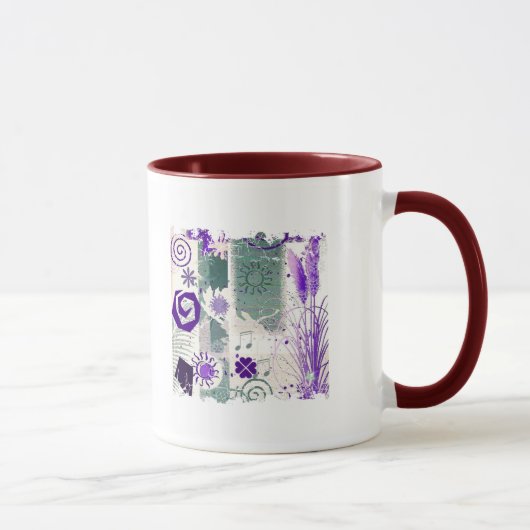 Bordure en détresse - Mug à 2 côtés (Droite)
