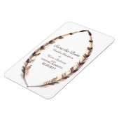 Bordure en plumes Enregistrer la date Flexi Magnet (Côté Gauche)