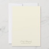 Bordure et défilement noirs Faire-part de mariage (Dos)