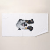 Bordure face Collie (Serviette de bain)