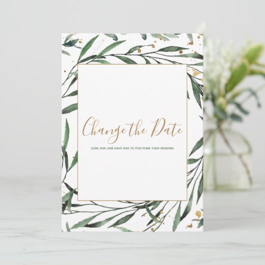 Bordure feuilletée modifier la carte de date (Debout devant)