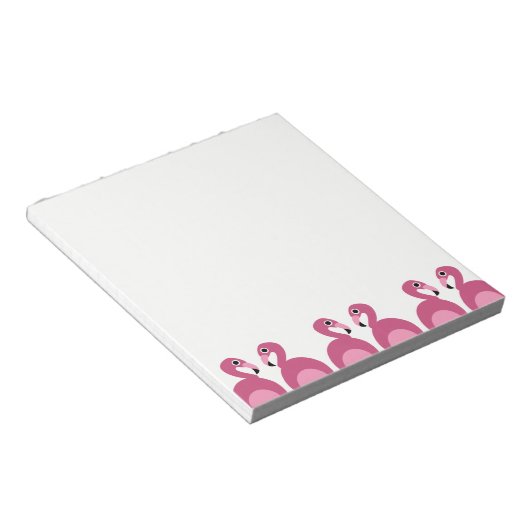 Bordure Flamants roses roses - Bloc-notes (Incliné)