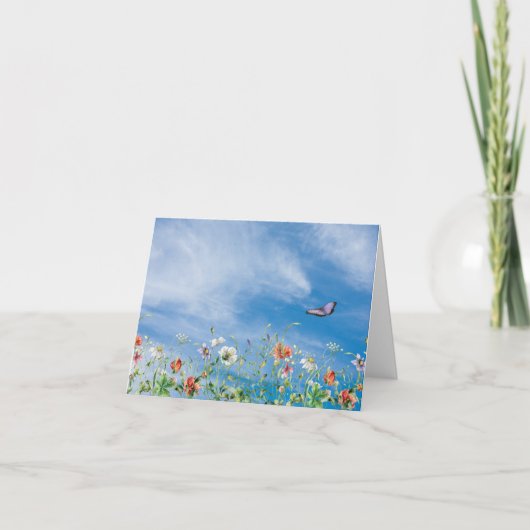 Bordure fleur sauvage et papillon (Devant)