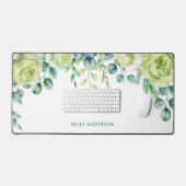 Bordure florale à l'aquarelle d'eucalyptus avec de (Clavier et souris)