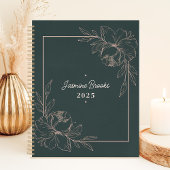 Bordure Florale Verte Et Rose 2025 Nom Personnalis