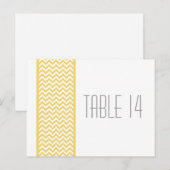 Bordure jaune Chevron Numéro de table Carte postal (Devant / Derrière)
