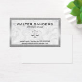 Bordure métallique argent | Arrière - plan en marb (Bureau)