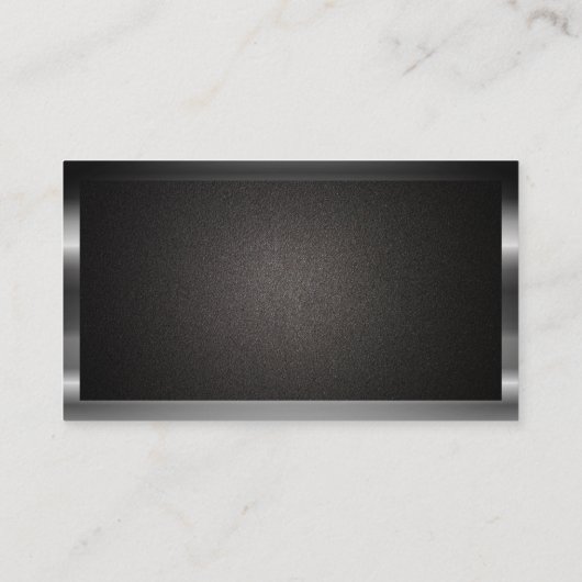 Bordure métallique | Carte de visite de code QR (Dos)