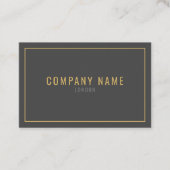 Bordure mince en or, carte de visite professionnel (Devant)