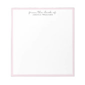 bordure moderne et rose du bureau du bloc-notes (Devant)