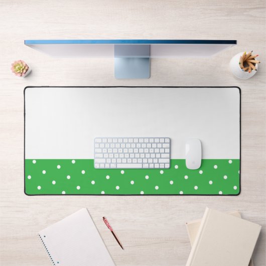 Bordure moderne pointillée vert brillant sur fond  (Bureau 1)