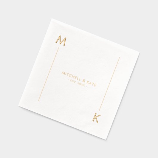 Bordure monographique en or simple (Gauche)