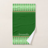 Bordure Motif Émeraude Vert Et Or (Serviette à main)
