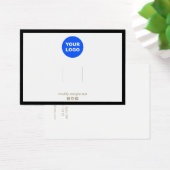 Bordure noire Ajouter Logo Hair Bow Display Card (Bureau)