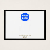 Bordure noire Ajouter Logo Hair Bow Display Card (Devant)