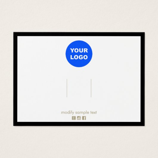 Bordure noire Ajouter Logo Hair Bow Display Card (Devant)