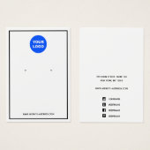 Bordure noire Ajouter un logo Écran d'oreille blan (Devant & derrière)