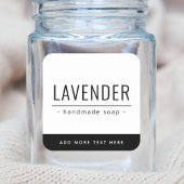 Bordure noire blanc moderne étiquette de produit m