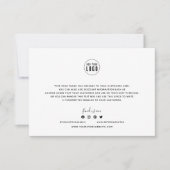 Bordure noire et blanc Ajouter votre logo Merci (Devant)