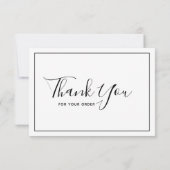 Bordure noire et blanc Ajouter votre logo Merci (Dos)