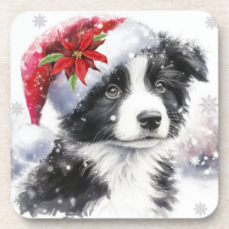 Bordure noire et blanche Collie dessous de verre e