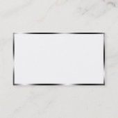 Bordure noire gris clair blanc Carte de visite ten (Dos)
