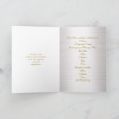 Bordure or élégante faire-part de mariage (Intérieur)