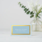 Bordure or épaisse sur Carte de visite couleur per (Debout devant)