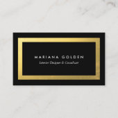 Bordure or épaisse sur le modèle de carte de visit (Devant)