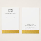 Bordure or logo personnalisé carte d'affichage d'o (Devant & derrière)