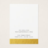 Bordure or logo personnalisé carte d'affichage d'o (Dos)