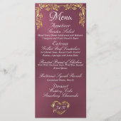 Bordure or sur le menu Mariage Lavender (Devant)