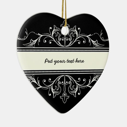 Bordure ornementale noir blanc personnage ornement (Droite)