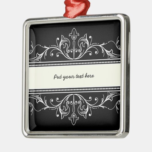 Bordure ornementale noir blanc personnage ornement (Gauche)