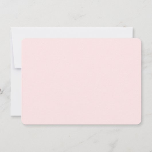 Bordure Pailletée, Carte Personnalisée Rose Pâle (Dos)