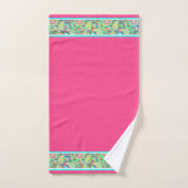 Bordure pastel à motifs cachemire (Serviette à main)