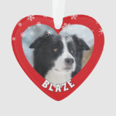 Bordure personnalisée Collie Noël Chien de Noël An (dos)