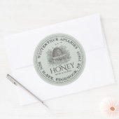 Bordure pointillée du Étiquette de jarre de miel ( (Enveloppe)